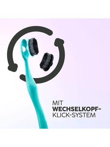 happybrush Szczoteczki (2 szt.) "EcoChange" w kolorze turkusowym do zębów