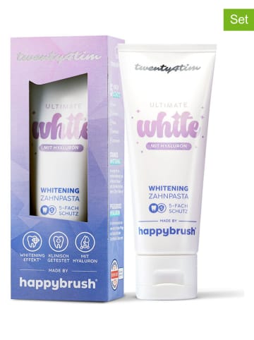 happybrush 3er-Set: Zahnpasta "Ultimate White" - 3x 75 ml