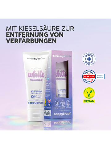 happybrush 3er-Set: Zahnpasta "Ultimate White" - 3x 75 ml