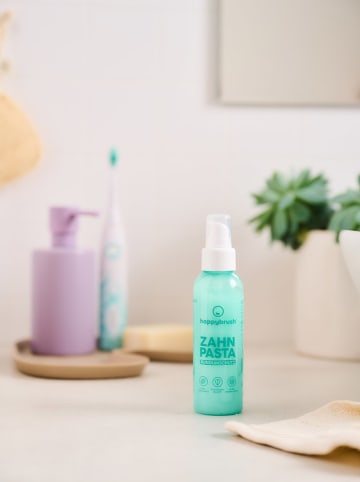 happybrush Nachfüllbarer Zahnpasta Spender in Türkis- 125 ml