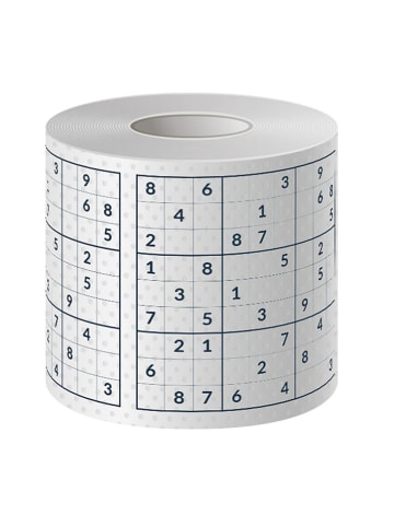 MAD MONKEY Papier toaletowy Sudoku "Mad Monkey" w kolorze białym