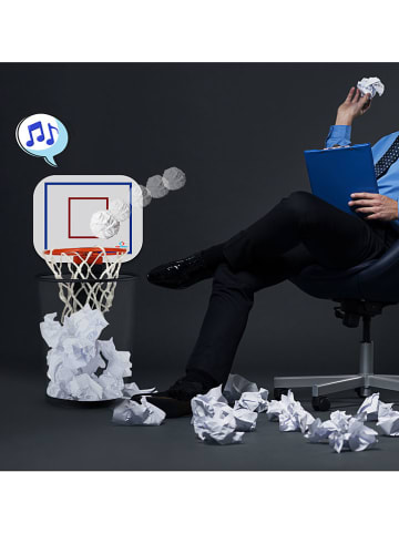 MAD MONKEY Afvalemmerbasketbalkorf "Mad Monky" wit