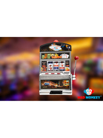 MAD MONKEY Mad Monkey - Slot Machine XL - Spielautomat mit Spardose (inkl. Licht und Sound)
