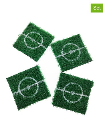 MAD MONKEY 4er-Set Untersetzer "Fußballfeld" in Grün