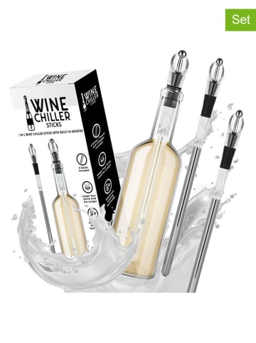 MAD MONKEY 2er-Set: Weinkühlersticks in Silber