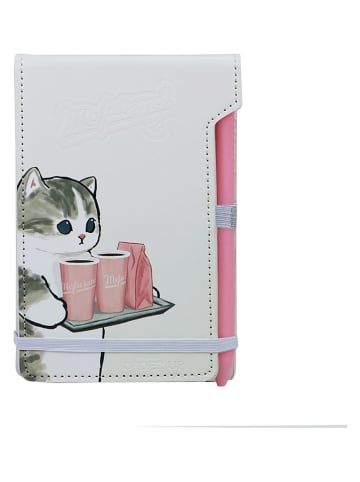 mofusand 2-delige set: notitieboek en balpen "Mofusand" wit/lichtroze