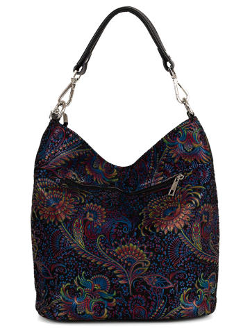 Mia Tomazzi Leren schoudertas zwart - (B)28 x (H)31 x (D)15 cm