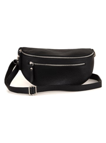 Lucca Baldi Leder-Gürteltasche "Burano" in Schwarz - (B)30 x (H)19 x (T)2 cm
