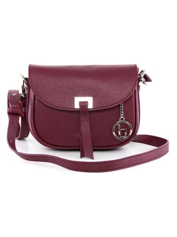 Lia Biassoni Leren schoudertas "Neva" bordeaux - (B)20 x (H)16 x (D)6 cm