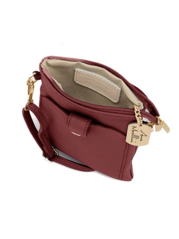 Anna Morellini Leder-Handytasche "Erica" in Bordeaux - (B)14 x (H)21 x (T)1 cm