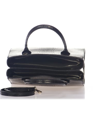 Mia Tomazzi Skórzana torebka "Nago" w kolorze czarnym - 30 x 27 x 13 cm