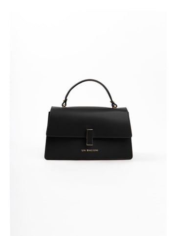 Lia Biassoni Skórzana torebka w kolorze czarnym - 25 x 16 x 7 cm