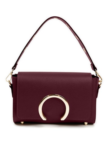 Lia Biassoni Leren schoudertas "Solano" bordeaux - (B)24 x (H)16 x (D)8 cm