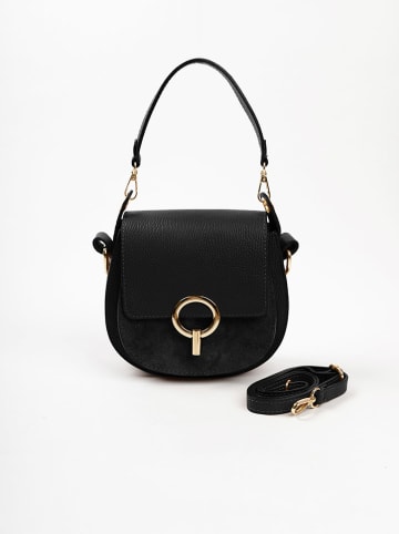 Lia Biassoni Leren schoudertas "Catona" zwart - (B)20 x (H)19 x (D)9 cm