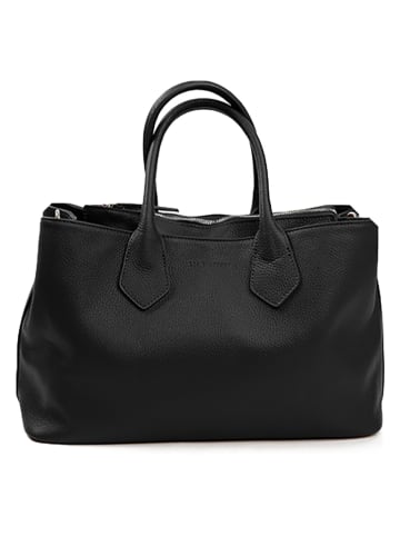 Lia Biassoni Leren shopper zwart - (B)42 x (H)29 x (D)15 cm