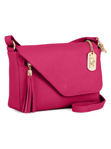 Anna Morellini Leder-Umhängetasche " Lola" in Pink - (B)24 x (H)18 x (T)6 cm