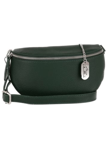 Anna Morellini Leder-Gürteltasche "Berenice" in Dunkelgrün - (B)24 x (H)14 x (T)1 cm
