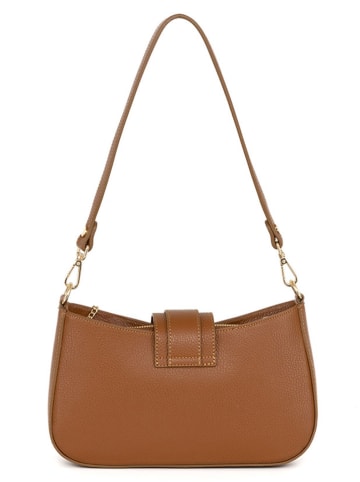 Anna Morellini Skórzana torebka "Clelia" w kolorze jasnobrązowym - 28 x 16 x 8 cm