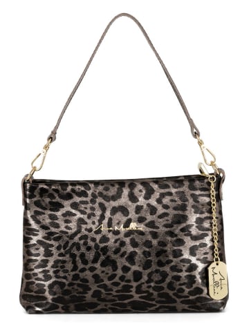 Anna Morellini Leder-Henkeltasche "Delfina" in Grau - (B)25 x (H)16 x (T)4 cm