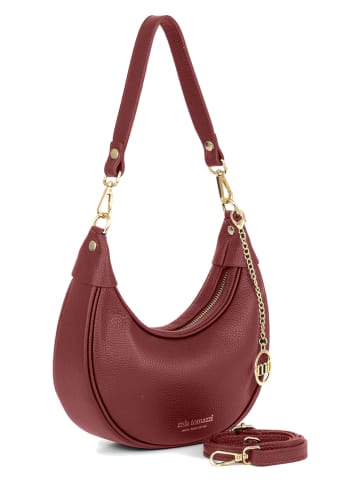 Mia Tomazzi Leren schoudertas "Carabelli" rood - (B)25 x (H)14 x (D)8 cm