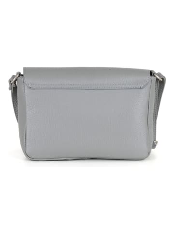 Anna Morellini Skórzana torebka "Lola" w kolorze szarym - 24 x 6 x 18 cm
