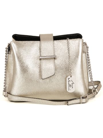 Anna Morellini Leder-Umhängetasche "Ciosa" in Gold - (B)22 x (H)17 x (T)10 cm