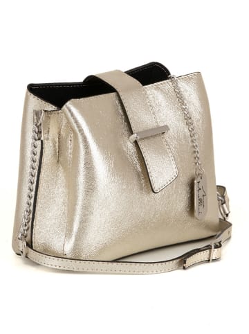 Anna Morellini Leren schoudertas "Ciosa" goudkleurig - (B)22 x (H)17 x (D)10 cm