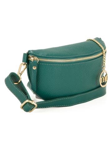 Mia Tomazzi Leder-Brustbeutel "Perugino" in Grün - (B)23 x (H)13 x (T)2 cm