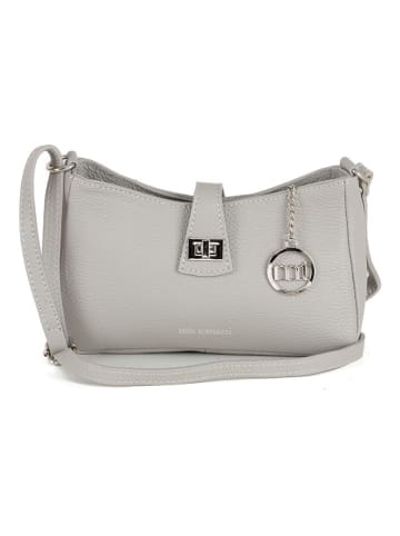 Mia Tomazzi Leder-Umhängetasche "Cuneo" in Grau - (B)23 x (H)13 x (T)7 cm