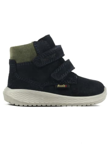 Richter Shoes Leren boots "Timmy" donkerblauw/kaki