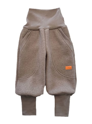 LiVi Woll-Streetjogger "Mandel" in Taupe