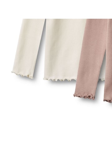 Wheat 2er-Set: Longsleeves "Ida" in Creme/ Rosa