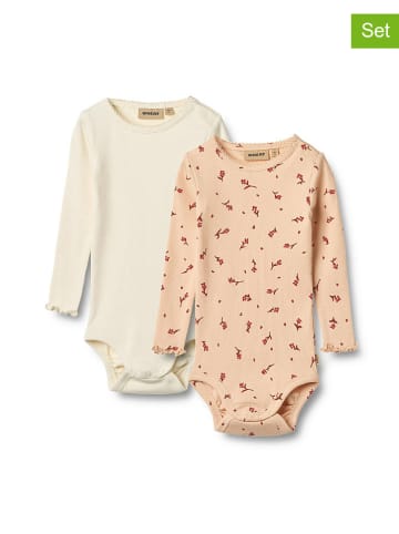 Wheat 2er-Set: Bodys "Regitze" in Beige/ Orange