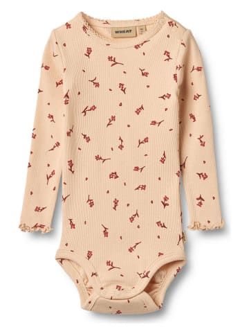 Wheat 2-delige set: rompers "Regitze" crème/oranje