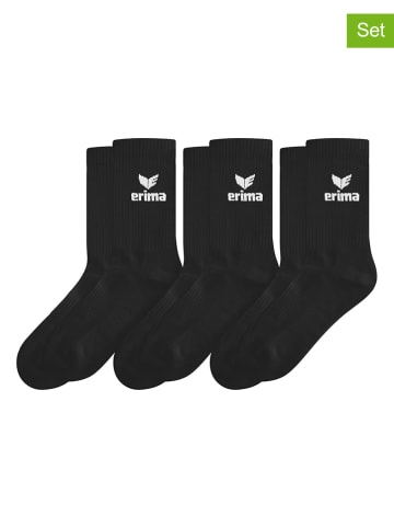 erima 3er-Set: Sportsocken in Schwarz