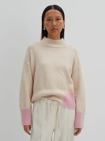 Someday Sweter "Tomie" w kolorze beżowo-jasnoróżowym