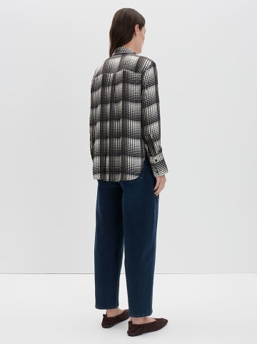 Someday Hemd "Zebecca" in Weiß/ Schwarz/ Beige