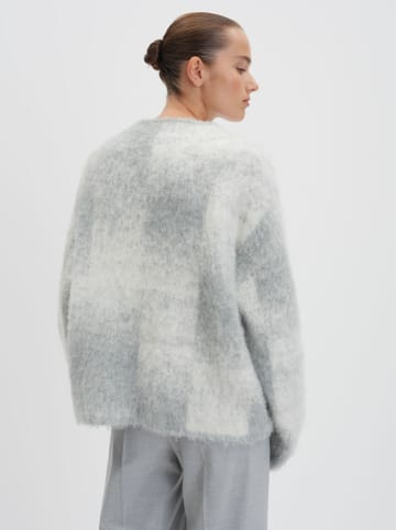 Someday Pullover "Teonie" in Hellgrau/ Weiß