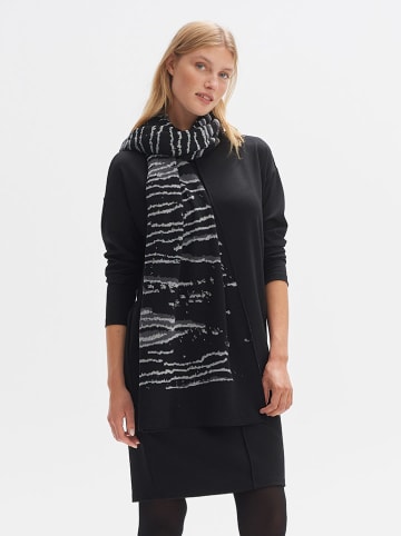 OPUS Sjaal "Azebri" zwart/zilverkleurig - (L)180 x (B)70 cm