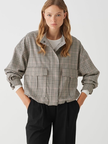 OPUS Kurtka przejściowa "Hemma" w kolorze beżowym ze wzorem