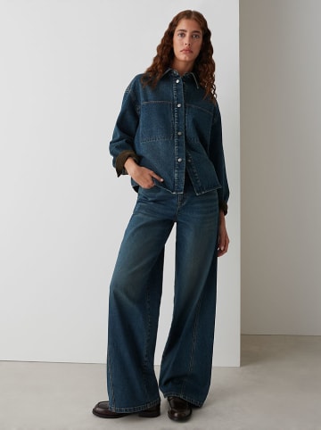 OPUS Kurtka dżinsowa "Jaspa" w kolorze granatowym