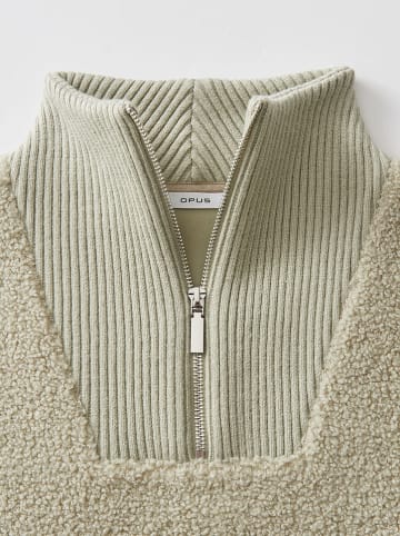 OPUS Fleecepullover "Gick" in Grün