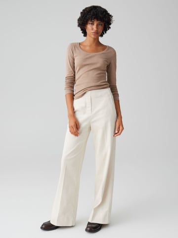 OPUS Spodnie sztruksowe "Mileni" w kolorze białym
