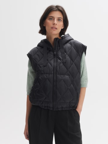 OPUS Doorgestikte bodywarmer zwart