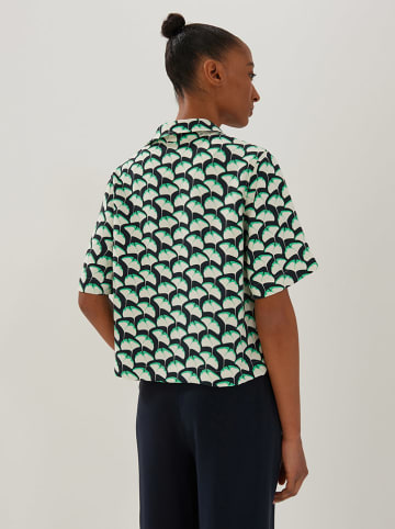 Someday Bluse in Schwarz/ Weiß/ Türkis