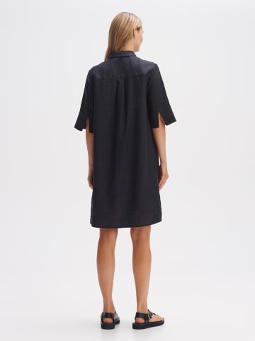 OPUS Leinen-Kleid in Anthrazit