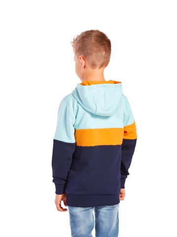 erima Hoodie "Kian" in Dunkelblau/ Hellblau/ Orange