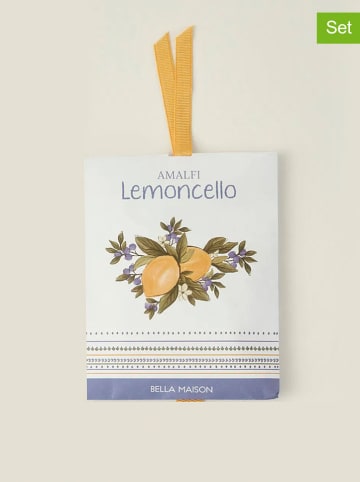 BELLA MAISON 2-delige set: geursachets "Lemoncello'' wit/geel - 2x 25 g