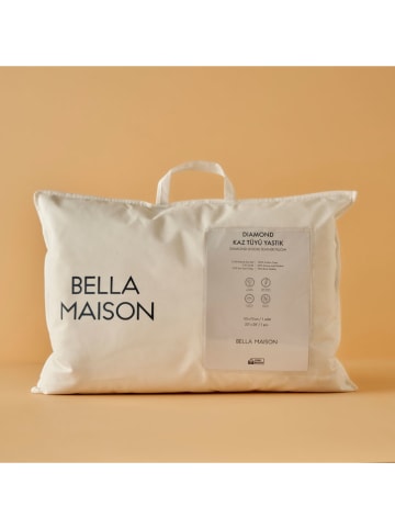 BELLA MAISON Veren kussen ''Diamond'' wit - (L)50 x (B)70 cm