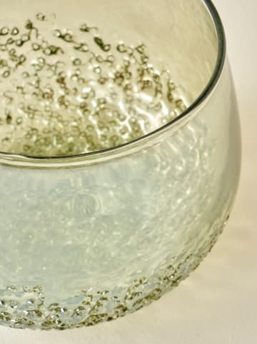 BELLA MAISON Świecznik "Shiny" w kolorze zielonym - wys. 8,5 x Ø 11 cm